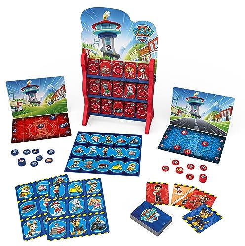 Paw Patrol, Spiele HQ Brettspiele für Kinder Checkers Tic Tac Toe Memory Match Bingo Go Fish Kartenspiele Paw Patrol Spielzeug, für Vorschüler ab 4 Jahren