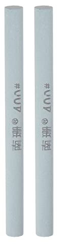 sourcing map Lot de 2 pierres à aiguiser rondes en carbure de silicium, grain 400, vert