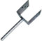 Fence Posts Support U Type Post Pergola Foot Shaped Galvanised 4mm Thick Concrete in U Heavy Duty Anchor Tool Steel 4mm Thick 100 x 100 x 60mm- 4 Inch x 4 Inch x 2.36 Inch