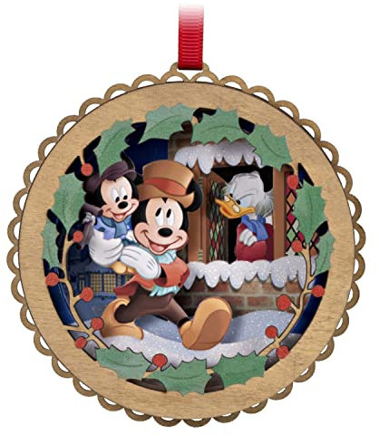 Hallmark Keepsake Weihnachtsdekoration 2023, Disney Mickey's Christmas Carol 40th Anniversary Papercraft, Geschenke für Disney-Fans