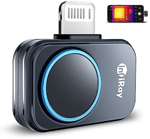 Xinfrared P2 Pro Wärmebildkamera, 25Hz InfiRay-Sensor 256 x 192 Auflösung, Erweiterter Testbereich -20℃ bis 600 ℃, 9g vollständig metallische Konstruktion (Vollmetall, für iOS)