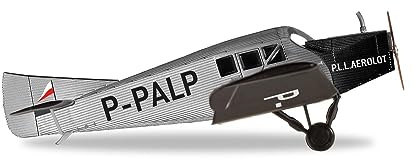 Herpa Modellflugzeug Aerolot (Polska Linia Lotnicza Aerolot) Junkers F13 – P-PALP, Miniatur im Maßstab 1:87, Sammlerstück, Modell ohne Standfuß, Kunststoff