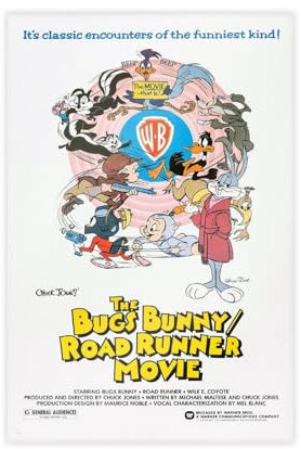 Filmposter Bugs Bunny auf Leinwand, Poster, Schlafzimmer, Dekoration, Sport, Landschaft, Büro, Raumdekoration, Geschenk, ungerahmt, 60 x 90 cm