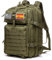 GUJOIN Mochila Tática 50 Litros con Sistema Molle - Gran Capacidad Militar Impermeable para Emergencias de 3 Días Caza Senderismo y Acampadas - Mochila para Actividades al Aire Libre (Verde)