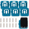 Lot de 6 supports de batterie pour batterie Makita 18 V - Convient pour BL1860, BL1850, BL1840, BL1830, pour atelier ou van (avec 12 vis)