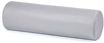 Miaogoo Rundes langes Nackenrolle mit glattem Reißverschluss, bequeme, vollständig gefüllte Rolle, waschbares Nacken- und Rückenstützkissen (Grau, 20 x 90 cm)