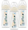 DODIE Lot de 3 Biberons Tetine Multi-Perforée, anti-colique, 330mL, Bleu