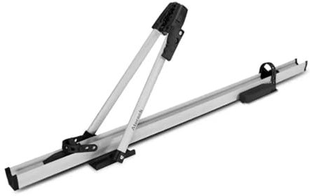 Porte-Bagages De Voiture Porte-vélo Vertical Robuste Monté sur Toit en Alliage D'aluminium + Plastique Voiture Galerie De Toit(Argent)