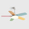 ENTHERONIC 5 Colored blades Ceiling Fans With Lights Kids Room Creative ceiling fan with light and remote 60W LED 3 Color Dimmable Ceiling fans Modern Ceiling lighting Fixture