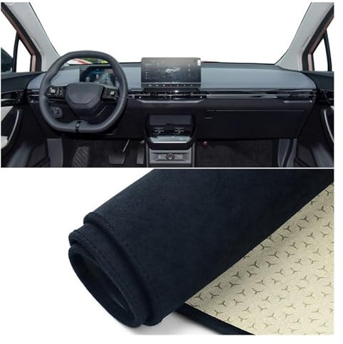 Tableau Bord Voiture Couvre Tapis pour MG 4 pour MG4 pour EV pour EH32 pour Mulan pour Électrique 2022-2024 Tapis Couverture Tableau Bord Voiture Tapis D'instruments Antidérapants(B Black LHD)