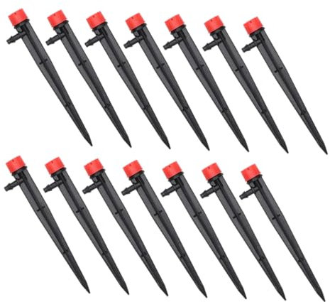 KITANDOVE 20 Tubi Irrigazione Goccia Regolabili 360 Gradi Gocciolatori Flusso Acqua Picchetto Gocciolatori Irrigazione Parti Goccia