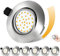 fosfor LED Einbaustrahler 230V Dimmbarer, 25mm Einbautiefe, 600LM, IP44 Spritzwassergeschützt, 5W Ersetzt 50W Halogenstrahler, 6er Set, für Küche, Badezimmer, Wohnzimmer (Warmweiß 2700K, Silber)