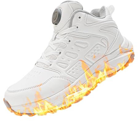 KYDLIGHT Beheizbare Schuhe, Fußwärmer Elektrisch mit 3 Temperaturstufen, Winter Fusswärmer Turnschuhe für Outdoor-Sportarten Winterreisen und Bergsteigen (Weiße, 39)