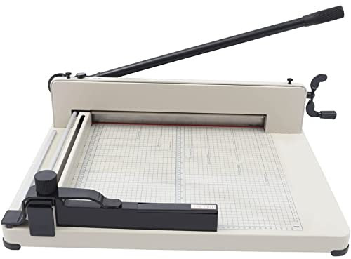 17 Inch Heavy Duty Paper Cutter Guillotine Paper Cutter Guillotine Paper Slicer Trimmer A3 0.1-36mm Cutting Thickness for Cardstock Card Fabric Soft Pvc Office Home School