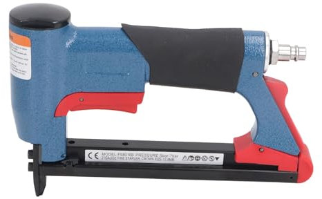 Crafted PVC Air Staple Gun 140 Nails 2 Inch for Comfortable & Efficient with Safety Touch Switch for Rapid Continuous Firing