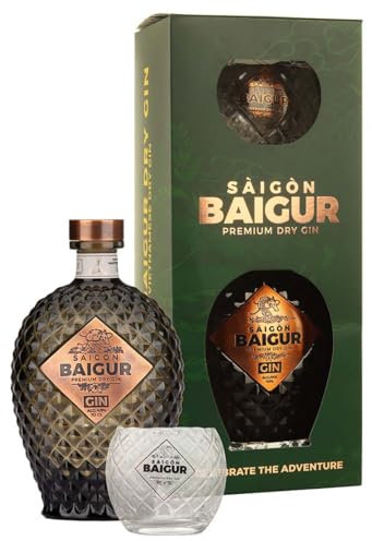 Saigon Baigur Dry Gin Tumbler VAP | Premium Dry Gin aus Vietnam | Unglaublich frischer und authentischer Geschmack | 1 x 700ml
