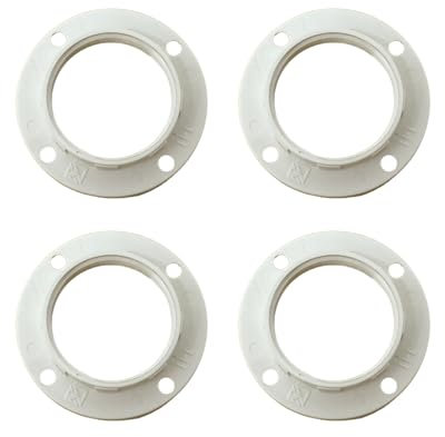 HALOTEC | Pack de 4 arandelas negras para portalámparas E14 | Aros de sujeción en termoplástico para pantallas de lámpara | Compatibles con casquillos rosca E14 estándar
