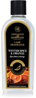 Ashleigh & Burwood Winter Spice & Orange Lamp Fragrance Oil Refill, 500ml – Festive Citrus & Warm Spices Room Scent for Fragrance Lamps, Made in the UK