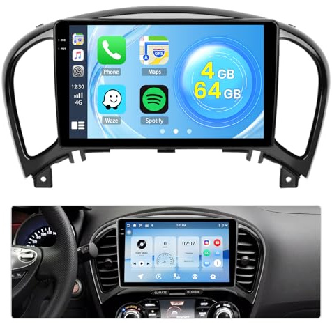 Roinvou 4+64G Android 15 Autoradio für Nissan Juke 2010-2019/YF15 Infiniti ESQ 2011-2019 Carplay Android Auto,9 Zoll Auto Radio Incell Touchscreen mit GPS Bluetooth EQ WiFi RDS FM SWC Rückfahrkamera