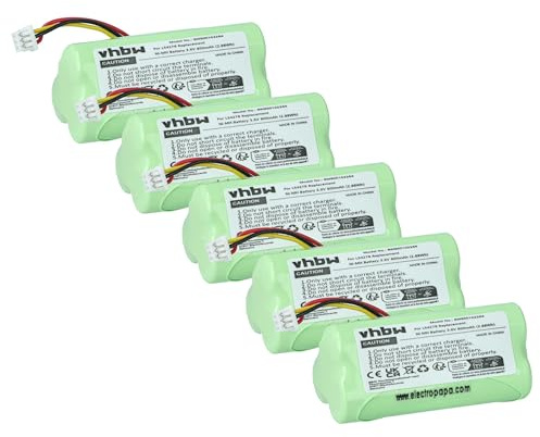 vhbw 5X Akku Ersatz für 82-67705-01 | BTRY-LS42RAAOE-01 für Barcodescanner POS (800 mAh, 3,6 V, NiMH)