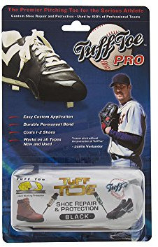 TUFF TOE Pro (BLACK) Baseball Fastpitch Softball Cleat Guard | Pitcher Shoe Drag Protector