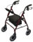 Days Leichter zusammenklappbarer Rollator mit vier Rädern, Gehhilfe mit gepolstertem Sitz, abschließbaren Bremsen und Tragetasche, eingeschränkte Mobilitätshilfe, für ältere oder behinderte Menschen, Rubinrot, 105/Medium
