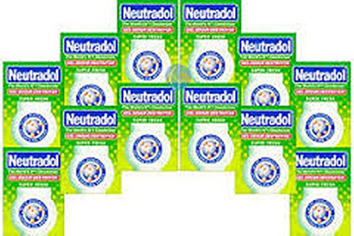 Neutradol Slow Release Gel, Air Freshener and Odour Eliminator, No Plug or Spray Needed, Super Fresh, Multipack of 12 x 135g