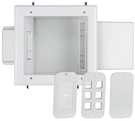 DATA COMM 45-0051-WH Expandable Media Box with Duplex Receptacle, White