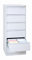 Lüllmann Karteischrank komplett montiert 6 Schubladen Karteikartenschrank DIN A5 132x53x62cm (HxBxT) quer zweibahnig grau 565620