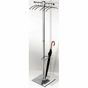 Kerkmann Garderobe G 12E Edelstahl incl. 6 Kleiderbügel