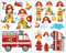 Samunshi® 20x Wandsticker Feuerwehr Wandtattoo Kinderzimmer Mädchen Jungen Kinder Wandtattoo Babyzimmer Deko Junge Wall Stickers 2x 21x34cm