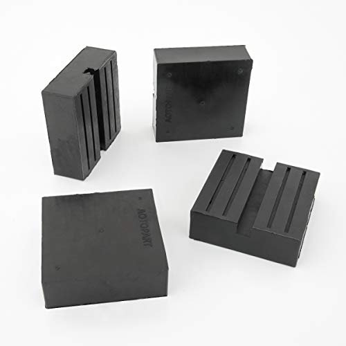 LST 4x Adapter Wagenheber Aufnahme Hebebühnen Gummiauflage Gummiblock 75x75x25mm