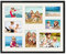 PHOTOLINI Bilderrahmen 40x50 schwarz Holz MDF, Foto Bilderrahmen 50x40 mit Passepartout für 8 Bilder, bruchsicheres Acrylglas, Rahmen 40x50 zum Aufhängen mit Zubehör - picture frames für Fotos, Poster