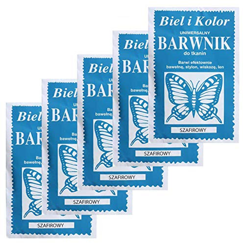 5 x 10g Batikfarbe Textilfarbe Stofffarbe färben, bitte Farbmix wählen, Farbe:saphirblau