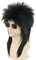 LeMarnia Schwarze Vokuhila-Perücken für Damen und Herren, 80er-Jahre, Schwermetall, Punk, Rocker-Perücke, Halloween-Kostüme, lustige Perücke