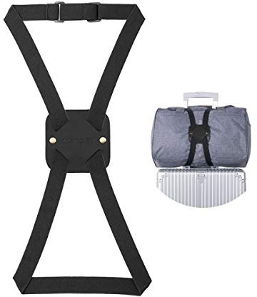 Koffergurte für Koffer, Reisegurt für Gepäck über Griff, verstellbare hochelastische Koffergurte für Koffer mit TSA-Zulassung zum Verbinden Ihres Gepäcks (schwarz)