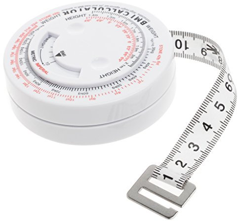 PINH-lang Maßband,BMI Body Mass Index Einziehbares Klebeband 150cm Messrechner Diät Gewichtsverlust