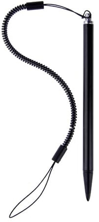 Penna touch screen - Penna per pittura touch screen stilo resistente con corda elastica per navigatore PDA POS(Nero)