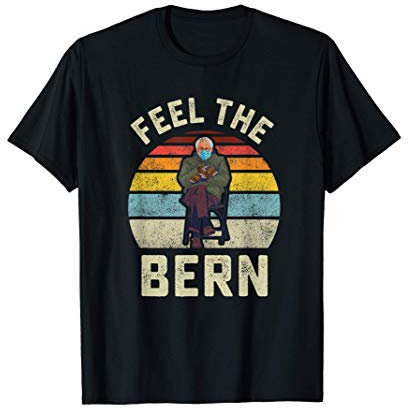 Fühlen Sie die Bern Bernie Sanders Handschuhe Lustige Meme T-Shirt