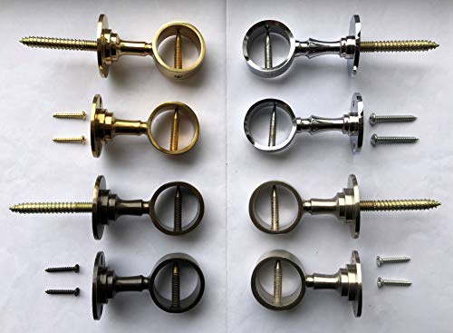 Messing Seilträger Ø30 / Ø35 / Ø40 mm in diversen Farben Seilhalter Wandhalter Handlaufseile (Für Ø40 mm Seil - Befestigung Rückseite, poliert goldfarbig)