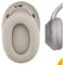 Geekria QuickFit - Cuscinetti auricolari di ricambio compatibili con cuffie Sony WH-1000XM3, parti di riparazione (argento)