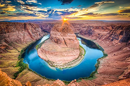 BILD TAPETE PAPERMOON, horseshoe Bend,VLIES Fototapete, Digitaldruck, ink. KLEISTER, verschiedene Größen