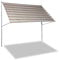 Angerer Freizeitmöbel GmbH Klemmmarkise Premium - Markise für Sonnenschutz - Montage ohne Bohren und Dübeln - ideale Balkonmarkise für Mietwohnungen (Taupe gestreift, 350 cm)
