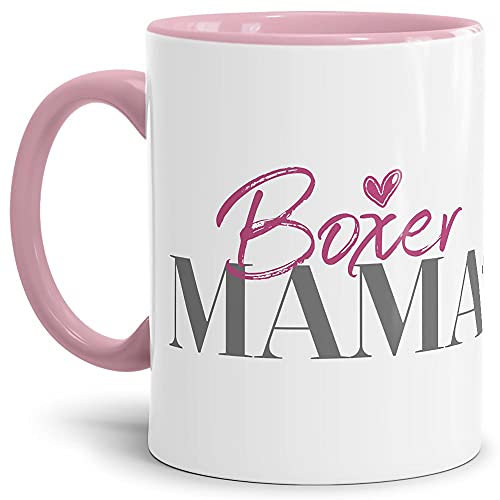 PfotenSchild Tasse für Hundebesitzer - Hunderassen Mama - Persönliche Geschenkidee - Hundetasse für Hundemamas Boxer - 300 ml