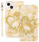 Succtopy Custodia Compatibile con iPhone 13 Mini, PU Pelle Portafoglio Silicone Supporto Magnetica Flip Folio Caso Cover per iPhone 13 Mini libro,Amore Giallo