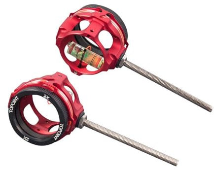 SHARROW Bogenschießen Compound Bogenvisier Aluminiumlegierung 2X 4X 6X 8X Single Pin Scope Visier 0,019 Glasfaser-Vergrößerungsobjektiv für Jagd-Schießzubehör(rot, 4X)