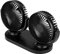 Ventilateur de Voiture 12 V, Ventilateur de Voiture à Double Tête USB pour Climatiseur Portable, Ventilation pour Voiture, Camion, Van, SUV, Camping-car, Bateau(le noir)