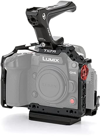 TILTA GH6 Camera Cage + Top Handle TA-T15-A-B-2 Kit A for Panasonic GH6 Camera Rig (Black)