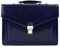 Time Resistance Aktentasche für Herren, 100% Leder – handgefertigt in Italien – Arbeitstasche – Laptoptasche – Businesstasche – stylische Umhängetasche (Blau)