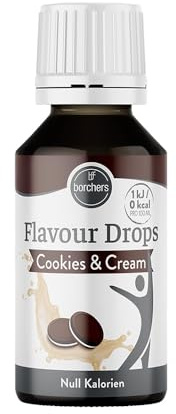 borchers Flavour Drops | Cookies & Cream | 0 Kalorien | Zum Kochen und Backen | 30 ml